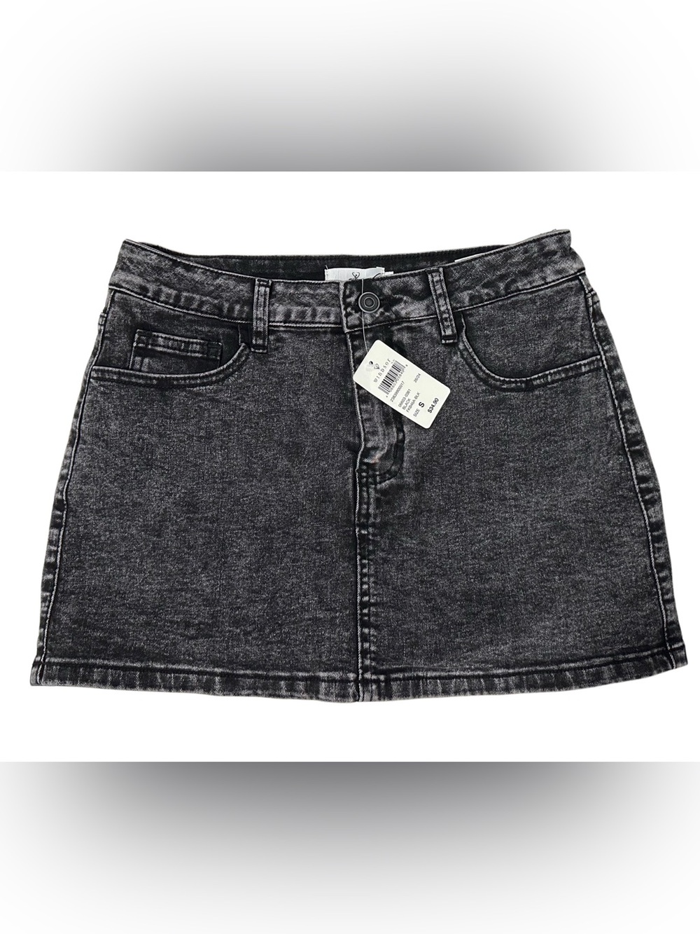 Windsor Denim Black Acid Wash Denim Skort NWT Size Small